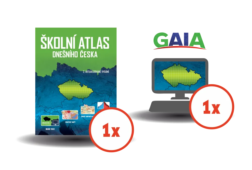 Školní atlas dnešního Česka – množstevní balíček I. pro účastníky programu Dnešní svět