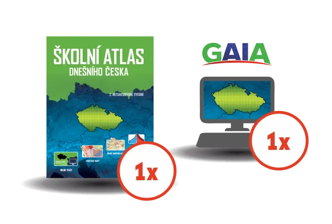 Školní atlas dnešního Česka – množstevní balíček I. pro účastníky programu Dnešní svět