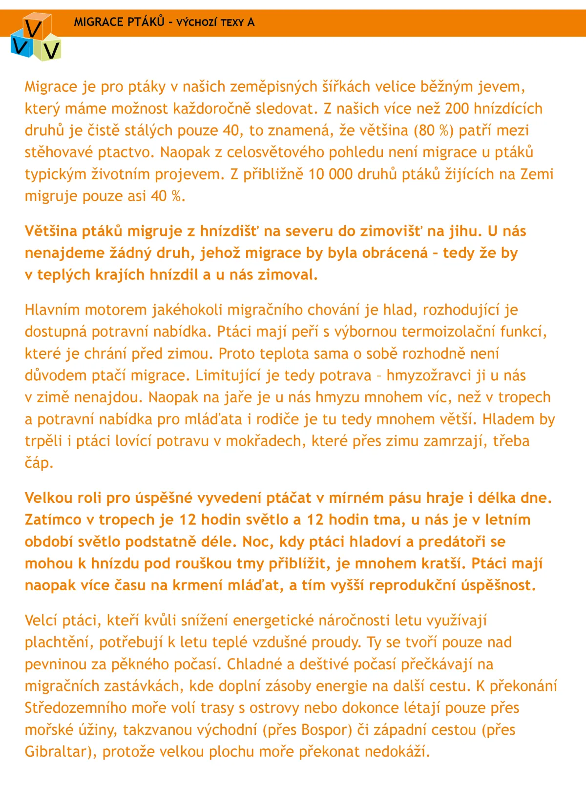 Migrace ptáků I
