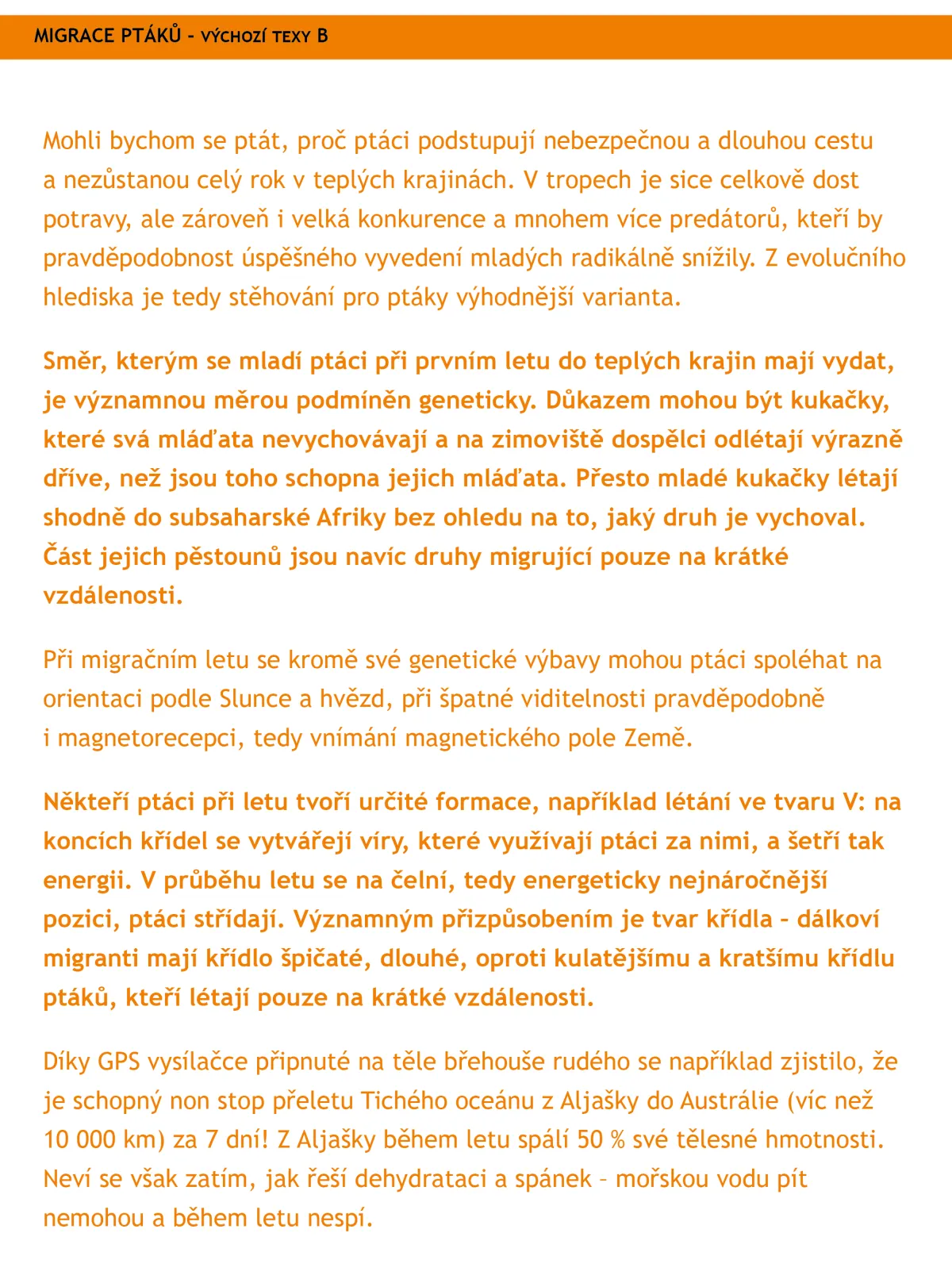Migrace ptáků II